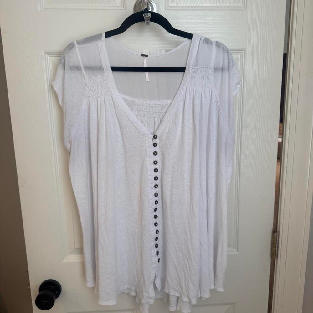 Free people white flowy tunic